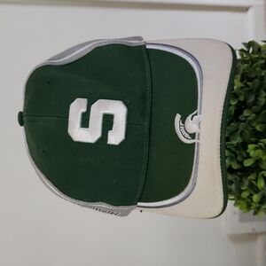 Michigan State baseball hat, Spartans,  green white gray, adjustable. OS